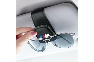 NGJIDP Sunglasses Holder,Leather Glasses Holders,Ticket Card Clip Car Sunglasses Holder for Car Sun Visor, Accessories, Black