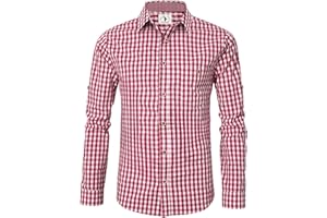 EIISSION Trachtenhemden Homme German Wear Chemise de Costume Traditionnel pour Pantalon en Cuir Traditionnel Oktoberfest