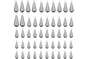 Rayong Lot de 50 plombs de pêche de base pour la pêche à la carpe - Accessoires pour la pêche en plein air - 7 g/10 g/15 g/20 g/30 g/40 g