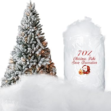 Neige Artificielle Décorative Pour Noël - 420 G, Fibre Synthétique, Extensible, Réutilisable, Pour Sapin Et Déco D'intérieur