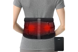‎AROMA SEASON AROMA SEASON Wärmegürtel Vibrationsmassage mit Akku | Heizkissen für Rücken mit Massagegerät und Abschaltautomatik | Kabellos Rückenwärmer