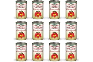 ‎DELICRET THE DELICATE SECRETS OF THE WORLD DELICRET - 12x 400g STRIANESE San Marzano Tomaten DOP | ganze geschälte Pizzatomaten & + NEAPOLITANISCHE PIZZA REZEPTE