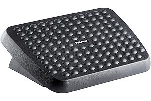 Fellowes poggiapiedi da scrivania standard, regolabile, poggia piedi ergonomico per casa e ufficio, colore nero