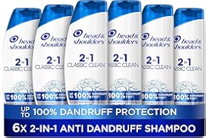 Head & Shoulders Shampooing et après-shampooing 2 en 1 Classic Clean 450 ml – Lot de 6