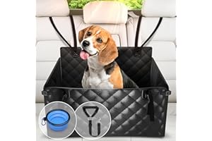 PETPROVED Dog Car Seat Medium Sized Waterproof Dog Car Seat for Car Back Seats Large for Dogs Accessories Travel Puppy Booster Seats for Cars Medium Small Dogs