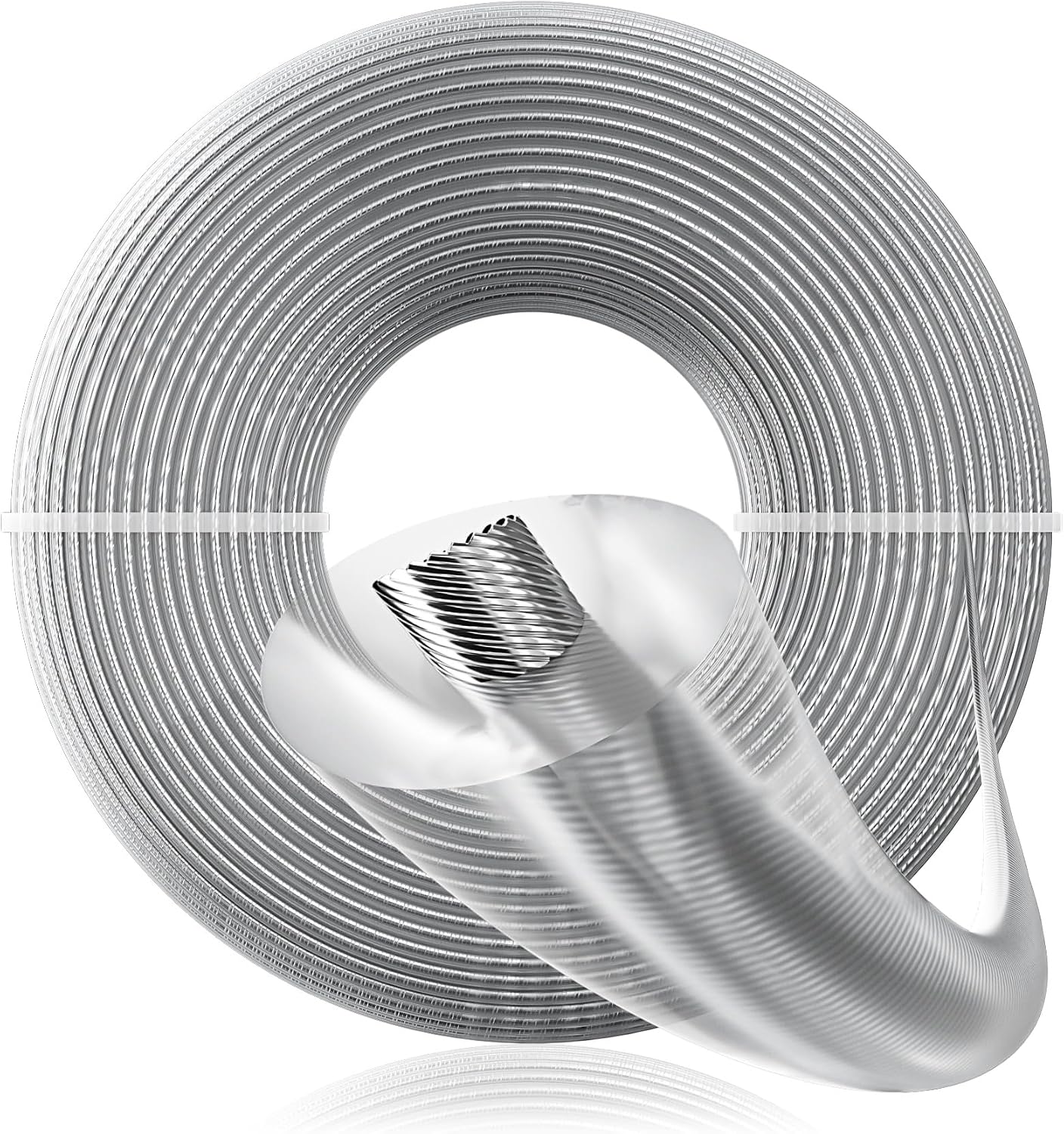 Forever Speed Hilo de Desbrozadora de 3mm x 50m,Hilo Desbrozadora Acero, Universal,Resistente al Desgaste