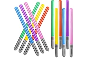 JSMTKJ 12 Pezzi Gonfiabile Star War Light Saber Sword Stick Balloons, Palloncino Spada Gonfiabile Giocattolo per i rifornimenti del Partito Bomboniere per Feste 6 Colore