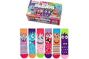 United Oddsocks Miss Mashers- Box 6 Oddsocks For Girls, Multi Coloured, UK 12-5.5, EUR 30.5-38.5, US 13.5-8