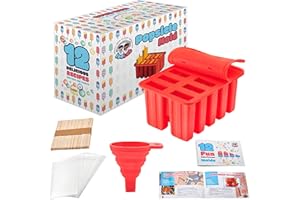 ICELAB Ice Lolly Mould | Red Ice Lollies Silicone Moulds | Popsicle Mould - BPA Free, Food Grade | Great Gift