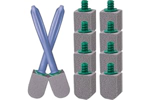 BAIEYE Pietra Pomice per WC Ceramica,Ricarica da 10 Cleaning Block,Con Manico Riutilizzabile,Pulizia Efficace,per Toilette,Cucine,Lavelli e Lavabi