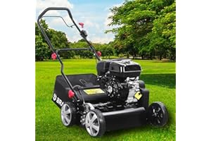 BRAST scarificateur thermique 212cc 6,12 ch Motor 4 temps, largeur de travail 42 cm - 4 MODÈLES puissances différentes - bac de ramassage 50 l, carter en metal, émousser gazon