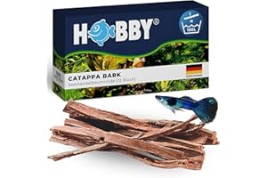 HOBBY Aquaristik Catappa Bark I 12 Stück I Seemandelbaumrinde für Aquarien I fördert Vitalität und Wohlbefinden von Fischen und Garnelen I natürlicher Wasserzusatz für Süßwasseraquarien