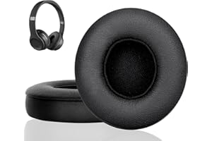 Link Dream Ersatz Ohrpolster für Beats Solo 3 Solo 2, Beats Kopfhörer Ohrpolster mit Weiches Proteinleder und Memory Schaum, Replacement Ear Pads für Beats Solo 2 Solo 3 On-Ear Kopfhörer (Schwarz)