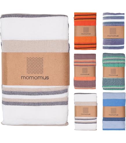 MOMOMUS Fouta XXL Strandhanddoek Bruin 210x240 Cm - Zandvrij Met Franjes, 100% Katoen