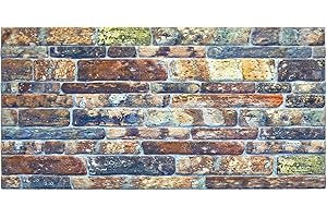 IZODEKOR Paneles imitacion ladrillo-Revestimiento de paredes, paneles de poliestireno para salón, cocina, dormitorio y Teras, paneles decorativos 3d para uso interiores y exterior| Sueño secreto