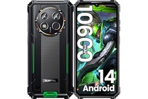 OUKITEL WP28E Téléphone Portable Incassable 2025 Android 14, 10600mAh/18W Smartphone Incassable, 16Go +64Go/1To, 6.52" HD, Octa-Core, 13MP Caméra, 4G Dual SIM/GPS/OTG/NFC Telephone de Chantier - Vert