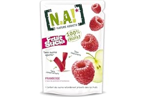 NA! NATURE ADDICTS Sachet de Fruit Stick Framboise 40 g - Lot de 5