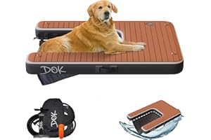 DOK Dog-DOK Inflatable Dock Platform: Safe & Easy Water Access for Dogs Up to 230 lbs; Floating Non-Slip EVA Foam with Dog Boat Ramp for Pool, Dock, & Lake | Military Grade & High Visibility