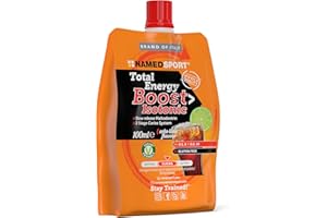 NAMEDSPORT SUPERFOOD NAMEDSPORT> Total Energy Boost Isotonic>, Mélange énergétique isotonique à base de maltodextrine, Fournit une énergie immédiate, Idéal pour les sports d'endurance, Marque italienne Boîte de 18
