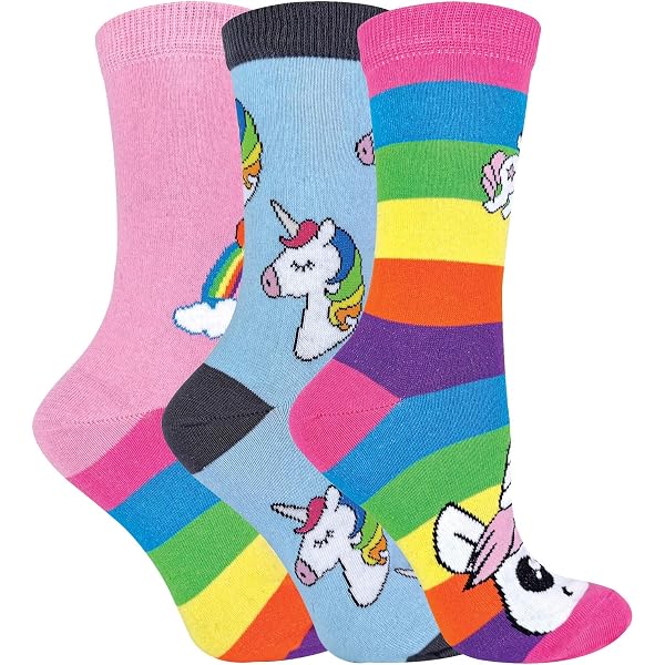 Lot De 6 Chaussettes Dépareillées Licorne - Coton - Taille 37-42 - Multicolor - United Oddsocks