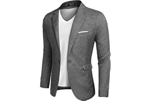COOFANDY Men's Casual Sports Coats Lightweight Suit Blazer Jackets One Button Jacket Business