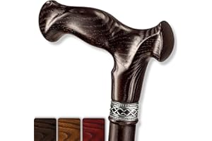 Asterom Walking Stick - Ergonomic, Handmade - Cool Walking Sticks for Men & Women, Stylish Wooden Walking Cane