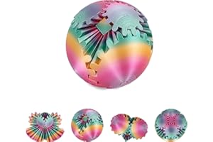 SHEETA 3D Printed Gear Ball Fidget Toy - Steampunk GearSphere Spinner, Durable Smooth Rotation Stress Relief Desk Gadget, Unique Birthday for Teen Boys & Adults (Candy Color)