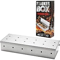 Merecho Räucherbox aus Edelstahl für BBQ, Smokerbox Geräucherte Box, Edelstahl Räucherbox Robustes Grillzubehör für…
