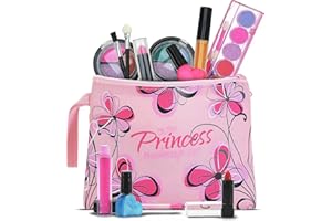Playkidiz My First Princess Make Up Kit – Kids Washable Makeup Set for Girls – Non-Toxic Pretend Play Cosmetic Beauty Toy Set for Girls, Birthday, Halloween & Dress Up