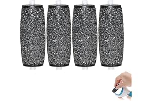 SUNJIOR 4 Pezzi Ricariche per testine a rullo di ricambio Velvet Smooth Pedi, Extra Esfoliante, 3 tipi di rugosità
