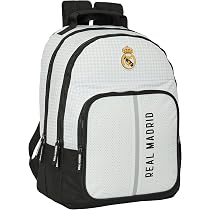 Trousse Triple Real Madrid Pour Enfants - 3 Compartiments, Légère Et Solide, 22x12 Cm