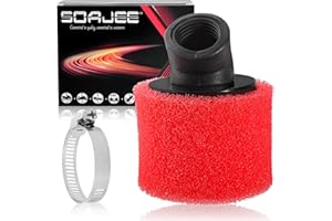 SOAJEE 1.26inch 32mm Angled Air Filter for 50cc - 90cc 110cc 125cc 150cc GY6 Engine Motorcycle ATV Quad Scooter Go Kart Mini Pocket Pit Dirt Racing Super Bike XR50 Kawasaki Suzuki Yamaha 30mm 31mm