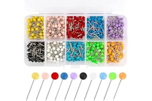 PSXUIE 500 Pezzi Puntine Per Lavagna Sughero,Puntine,Spilli,Puntine Da Disegno,Puntine Colorate,Pins,Per Marcatura Bacheca,Tessuto,Sughero,Spilli Da Disegno,Puntine Sughero,Spilli Ufficio,Chiodi Colorati