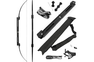 surwolf 58" Recurve båge Bågskytte Vikbar rak båge Tactical Survival Bow jaktbåge 25-55lbs med aluminiumförhöjare RH/LH Hand för ungdom & vuxen/jakt/mål/skytte