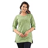 CLOTONS Cotton Printed Short Kurti for Women