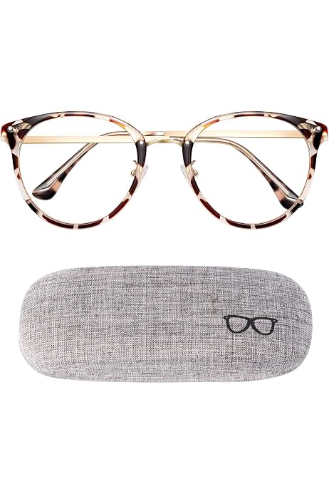 Lunettes Anti-lumière Bleue Imprimé Léopard Pour Femme - Monture Légère, Chaîne Incluse, Confort Visuel