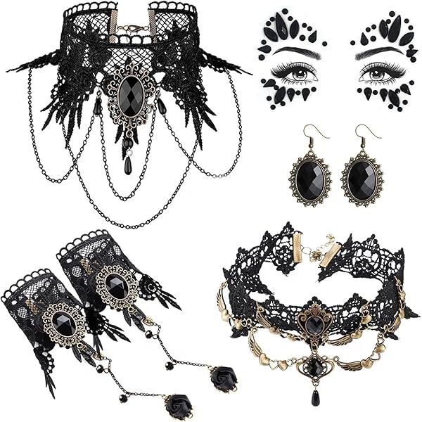 LOLIAS Halloween halsketting armband oorbellen set voor vrouwen