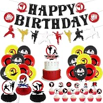 Tortenaufsatz Zum 10. Geburtstag – Kung Fu Ninja Thema, Glitzernd, Für Jungen & Mädchen, Ca. 15 Cm