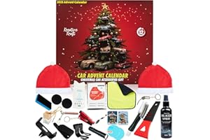 KreativeKraft Car Accessories Advent Calendar 2025 Men Women Teens, 24 Pcs Including Car Phone Holder & Keychains, Christmas Countdown Gifts for Him