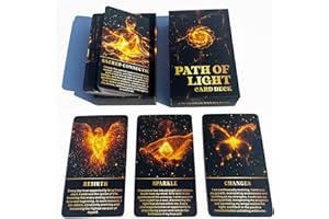DPEHAKMK Path of Light Oracle Deck, Spiritual Guidance Cards, Self-Discovery & Daily Affirmations, Life & Relationships Oracle Cards, Healing Deck for Spiritual Development, Ages 14+