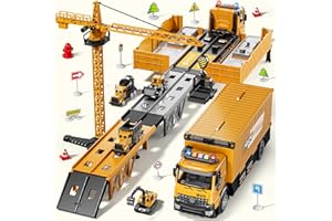 BLmukce Engineering Vehicle Car, Construction Toys For 3-7 Year Old Boys, Truck Toy Set Toddler Car Digger Toy - Crane Dump Trucks For 3 4 5 6 7 Years Old Boys Gifts
