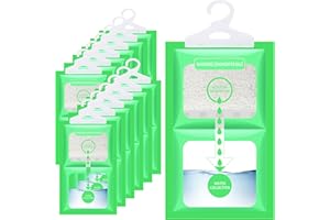 BPB Worek osuszający do szafy, 12 sztuk, pochłaniacze wilgoci, wiszące wnętrze, idealne do zatrzymania wilgoci i kondensacji, do szafy, domu, kuchni, garażu, sypialni, przyczepy kempingowej, biura,