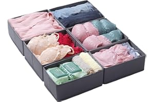 LAJIAKE 6er Set Schubladen Organizer für Kleidung, passend für PAX Kleiderschränke 75×58 cm, Schrank Organizer für Kinderkleidung, faltbar, stabil, Grau