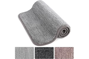 ‎LIFEWIT Lifewit Mata podłogowa do wnętrz o niskim profilu, super chłonna, antypoślizgowa gumowa mata wejściowa, nadaje się do prania w pralce do wnętrz (szara, 90 x 60 cm)
