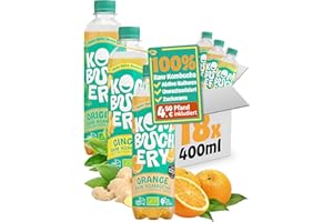 ‎KOMBUCHERY KOMBUCHERY® Mix Raw Kombucha BIO | 18 x 400ml | Fermentierter Tee mit aktiven Darm-Kulturen | Zuckerarm & Kalorienarm | Unpasteurisiert, PrioBiotic, Vegan, Testsieger | inkl. 4,5€ PFAND