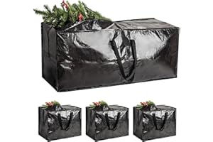 WSRYX Christmas Tree Storage Bags Set, Waterproof 4-Piece Organizer for Sectional Trees, Decorations, Lights & Gift Wrap with Reinforced Handles & Heavy-Duty Zipper