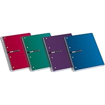 Cuadernos Enri Para Imprimir Pack De 5 Cuadernos Enri A5 - Tapa Dura, 80 Hojas Cuadrícula 4x4, Espiral, Colores Surtidos Cuaderno A5