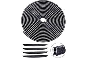 Dutreg 10 Metros Protector Puertas Coche, Universal Protector Puerta Coche De Goma Forma De U con 4 Piezas PPegatina Protectora de Borde de Puerta para Sedanes, SUV, ATV