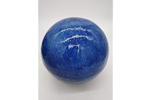 Boule de jardin bleue émaillée coloris bleu pavot diamètre : 36 cm