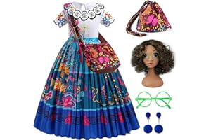 Cnexmin DéGuisement Isabela Encanto Enfant Costume Isabela Cosplay Princesse Robe Isabella Fille For Halloween NoëL Partie Carnaval Cosplay Avec Accessoires